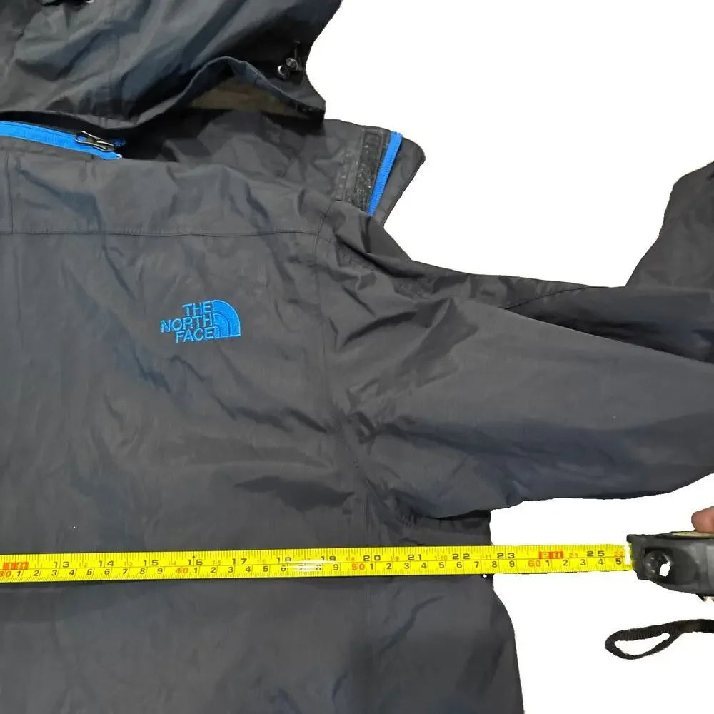 Men’s The North Face Size Medium Black Blue Shell Hyvent Light Jacket Ripstop